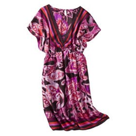 Target Xhilaration Satin Kimono Purple Print Dress only $12.83 shipped!