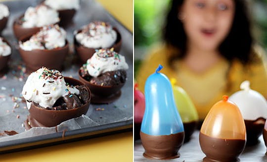 DIY Edible Chocolate Ice Cream Bowls