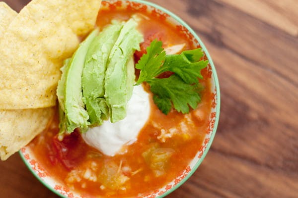 Chicken Tortilla with Rice Soup