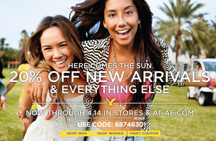 20% off Coupon Code and Free Shipping at American Eagle ...
