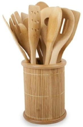 bamboo kitchen utensil set