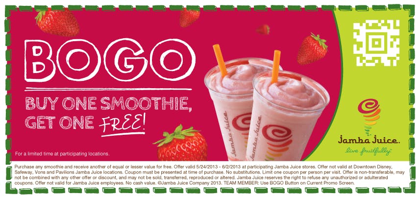 BOGO Jamba Juice Smoothies! - The Krazy Coupon Lady