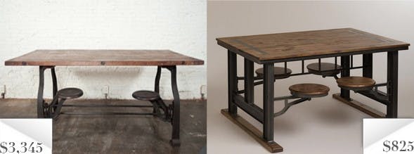Knockout Knockoffs: Cafeteria-Style Dining Table