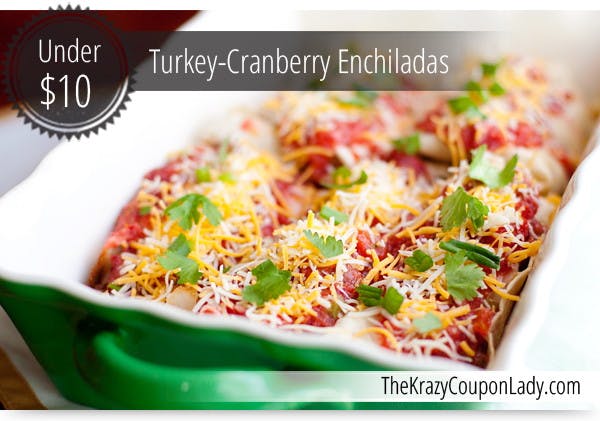 Thanksgiving Leftovers Turkey-Cranberry Enchiladas