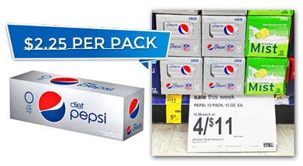 Pepsi 12 Packs Only 2 25 At Walgreens Today Only The Krazy