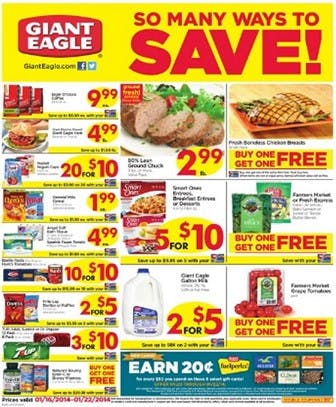 Giant Eagle Coupon Deals: Week of 1/16 
