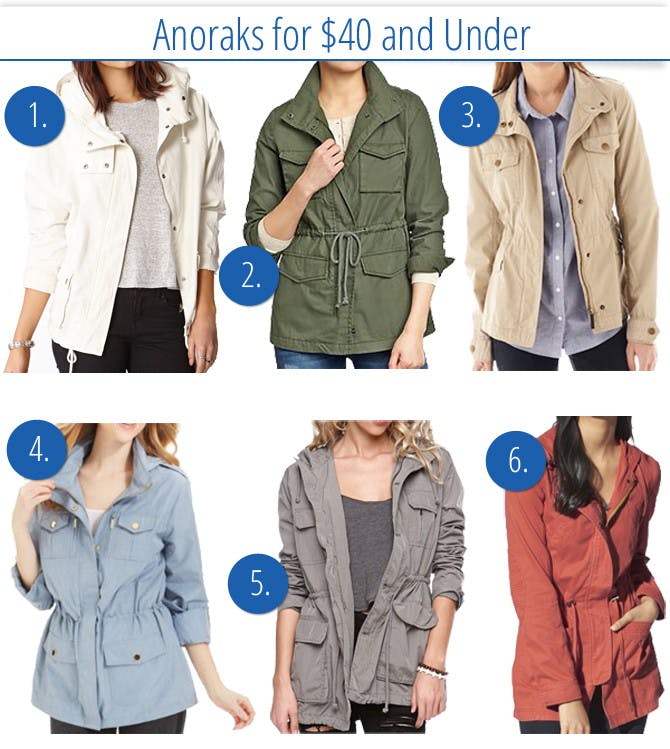 Stylishly Transition Seasons with These Anoraks for $40 and Under