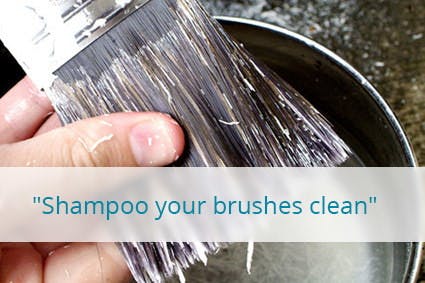 Clean Your Paint and Makeup Brushes with Shampoo