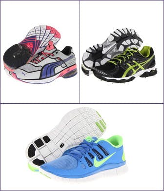 Puma, Nike and Asics Running Shoes 