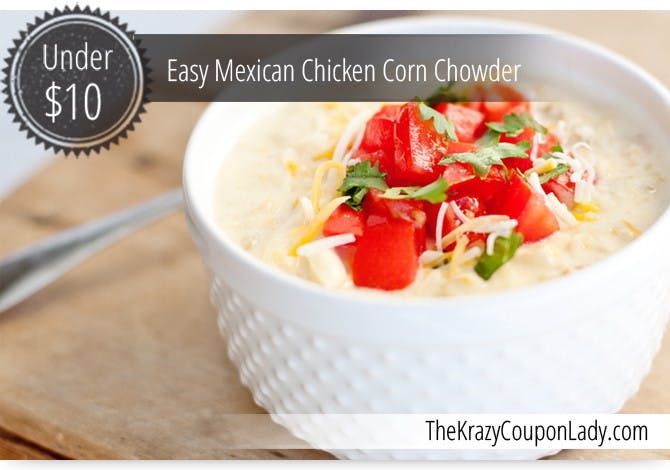 Easy Mexican Chicken Corn Chowder
