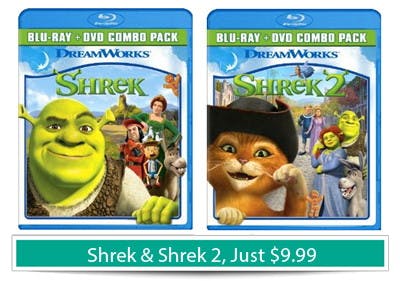 Shrek Or Shrek 2 Two Disc Blu Ray Dvd Combo Only 9 99 The