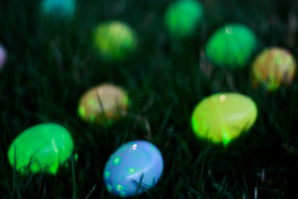 Have a glow-in-the-dark egg hunt.