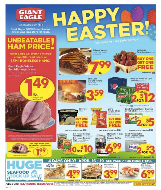 Giant Eagle Coupon Deals: Week of 4/17 