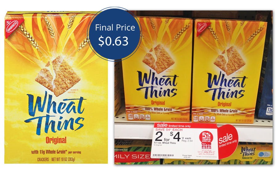 Wheat Thins Crackers, Only 0.63 at Target! The Krazy Coupon Lady