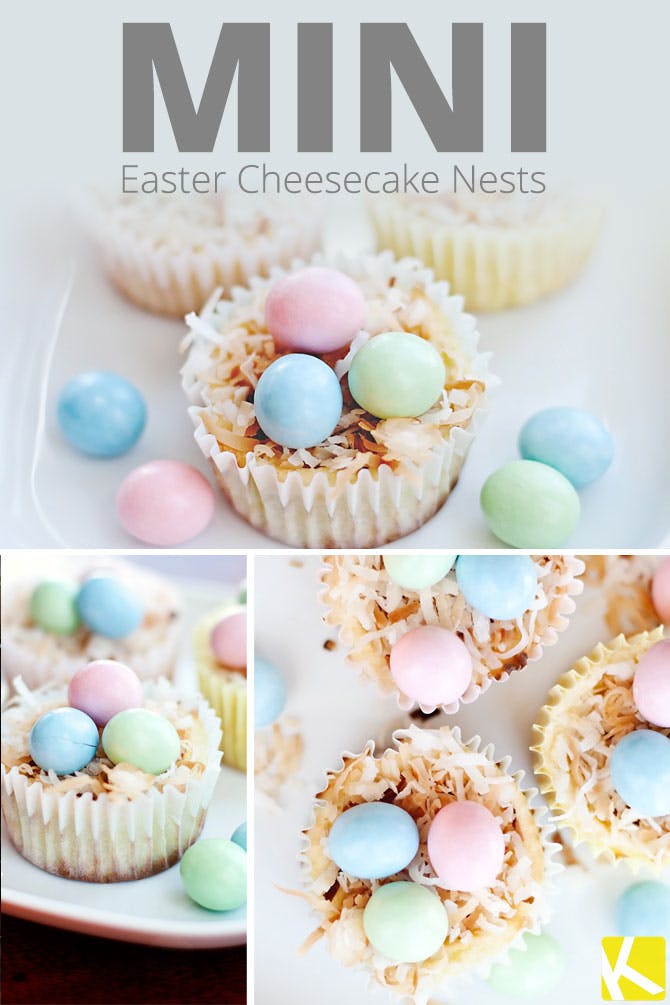 Mini Easter Cheesecake Nests