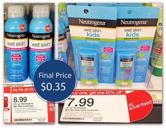 neutrogena sunscreen spray target