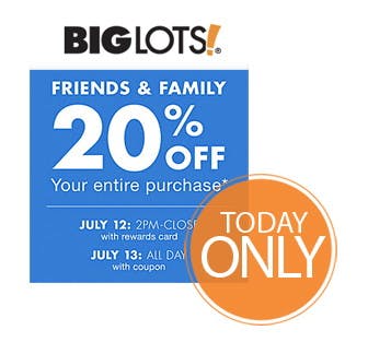 Big Lots: 20% Off Coupon&ndash;Today Only! - The Krazy Coupon Lady