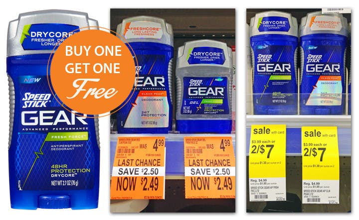 Speed Stick Gear Deodorant, as Low as $1.15 at Walgreens ...