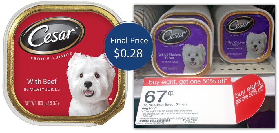 cesar dog food buy one get one free