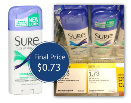 Promo Deodrant Sure Deodorant, Only $0.73 at Target! - The Krazy Coupon Lady
