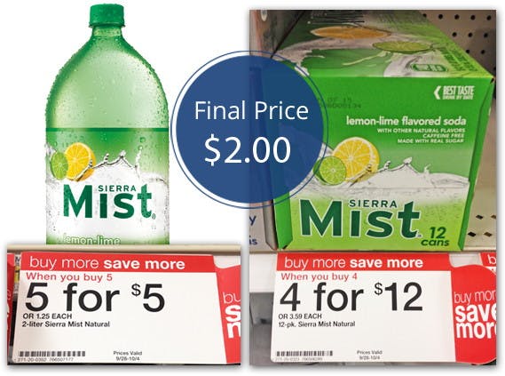 Sierra Mist 12 Packs Only 2 00 At Target The Krazy Coupon Lady