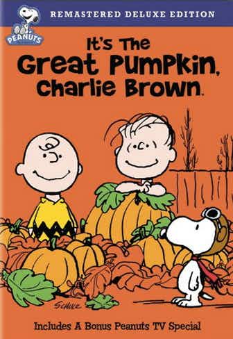 The movie cover for It's The Great Pumpkin Charlie Brown Halloween special