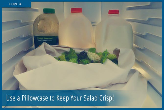 A Trick to Keeping Salad Crisp