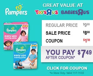 High-Value Pampers Coupons--Save at Babies