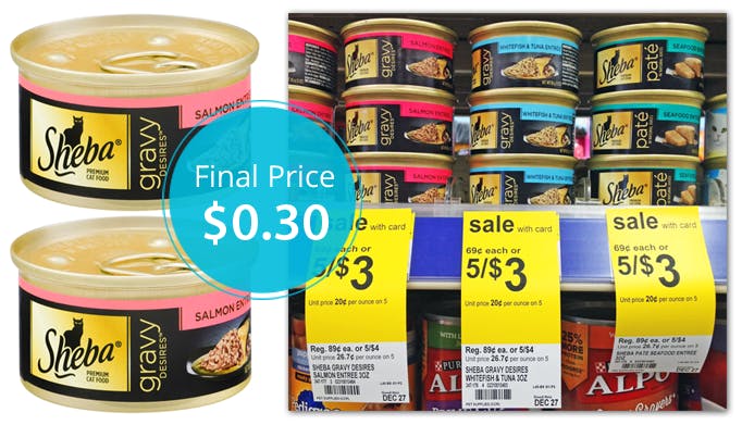 Sheba Cat Food Cans, Only 0.30 at Walgreens! The Krazy Coupon Lady