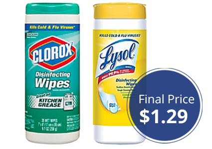 Hot Price Clorox Or Lysol Disinfecting Wipes Only 1 29 At Office Depot The Krazy Coupon Lady