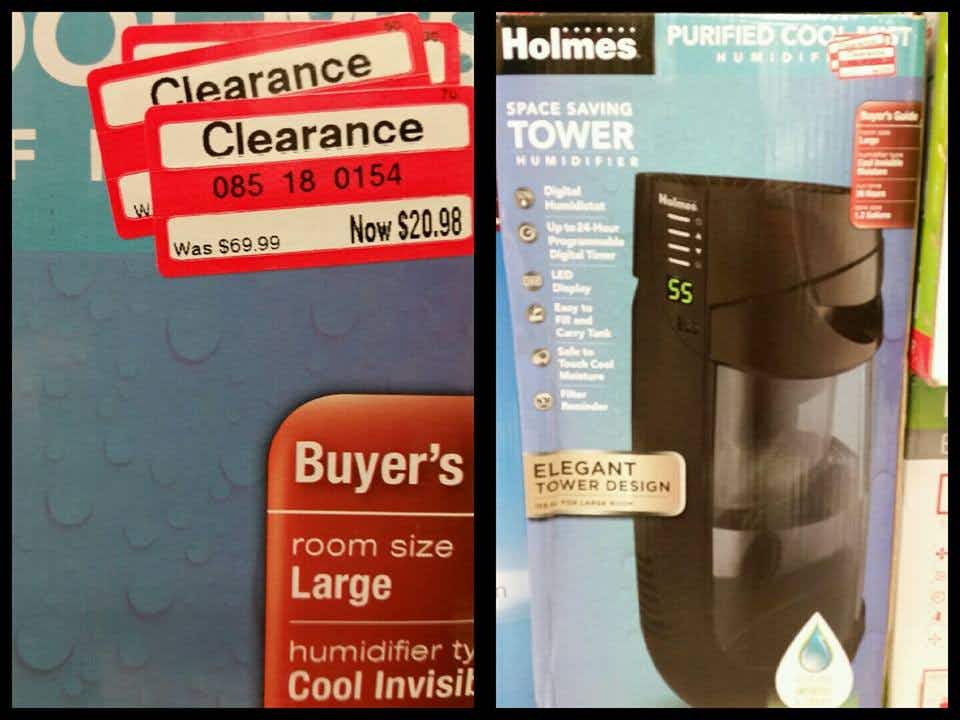 Holmes Reg. prce $69.99 / on Clearance now for $20.98