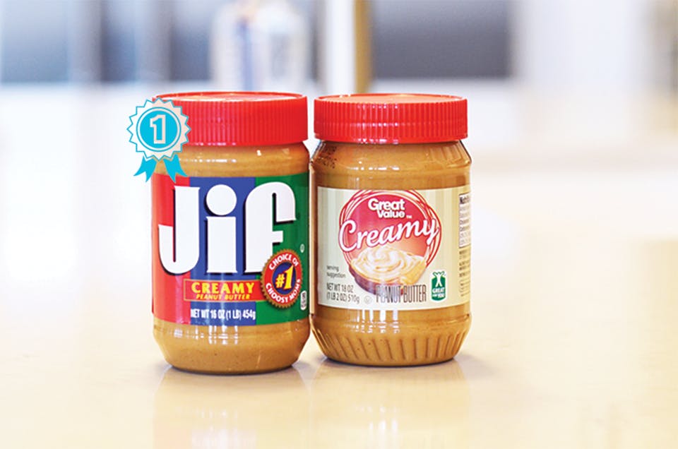 Jif vs. Great Value peanut butter