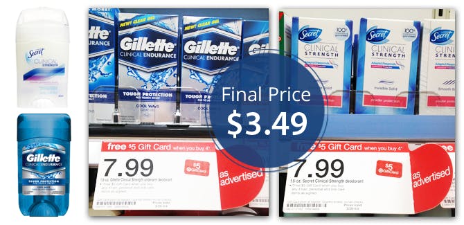 gillette clinical deodorant coupon