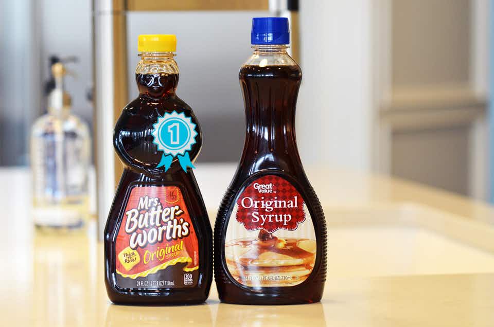 Mrs. Butterworth's vs. Great Value syrup