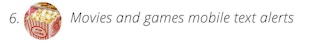movies and games mobile text alerts