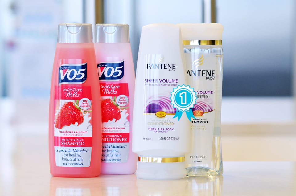 Pantene vs. VO5 hair products
