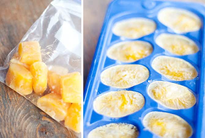 Remove perishables from their packaging and freeze.
