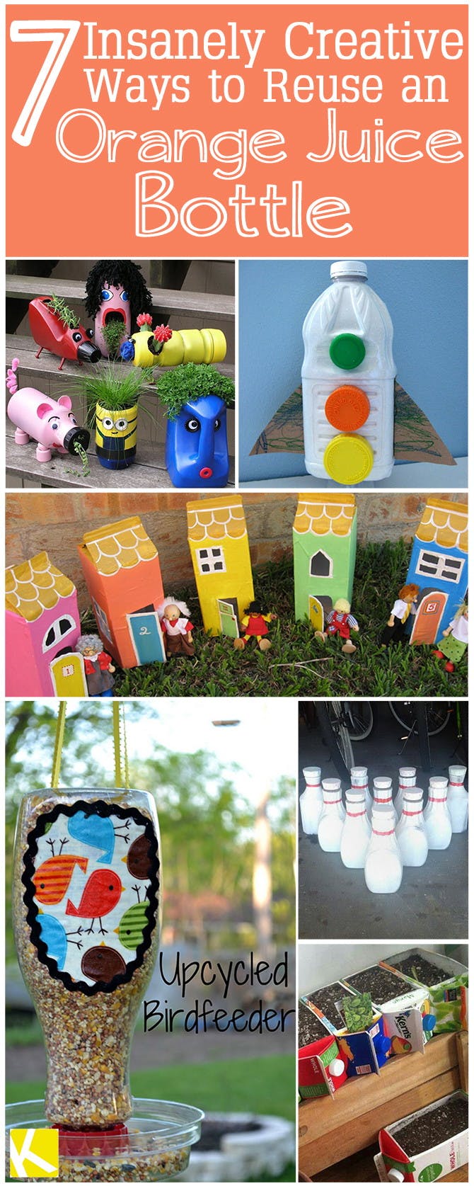 6 Insanely Creative Ways to Reuse an Orange Juice Bottle