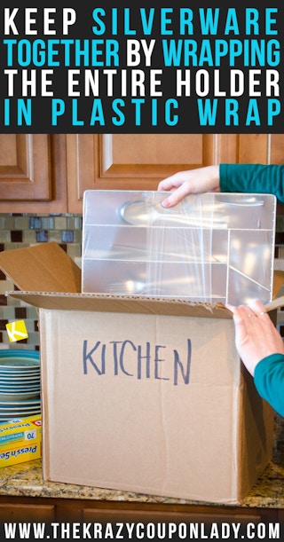 3 2 keep silverware together while moving with plastic wrap 1524762545