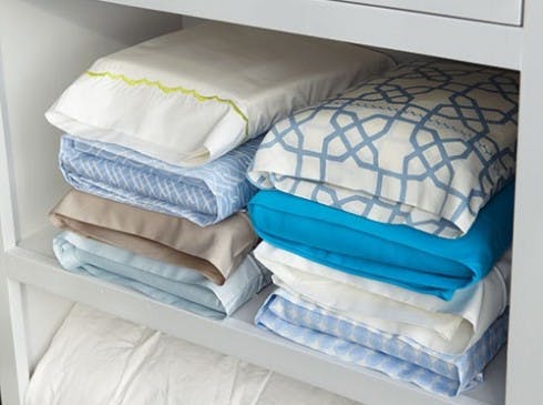 sheets in pillowcases
