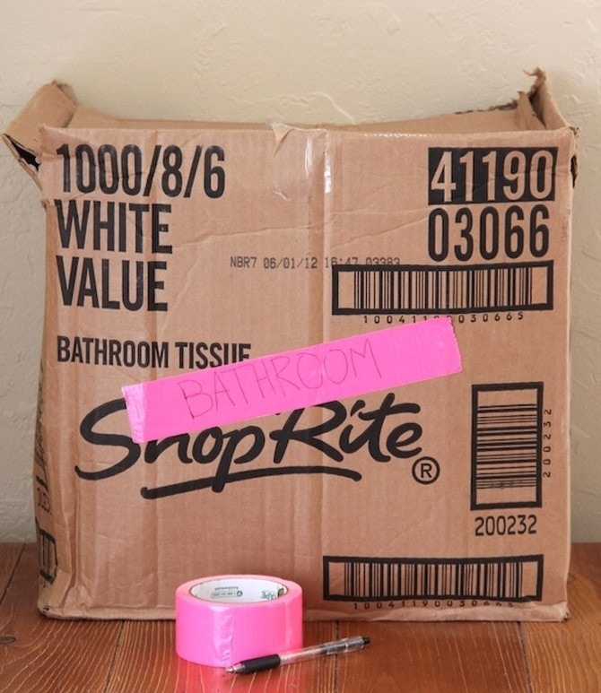 Label boxes when moving for easy identification