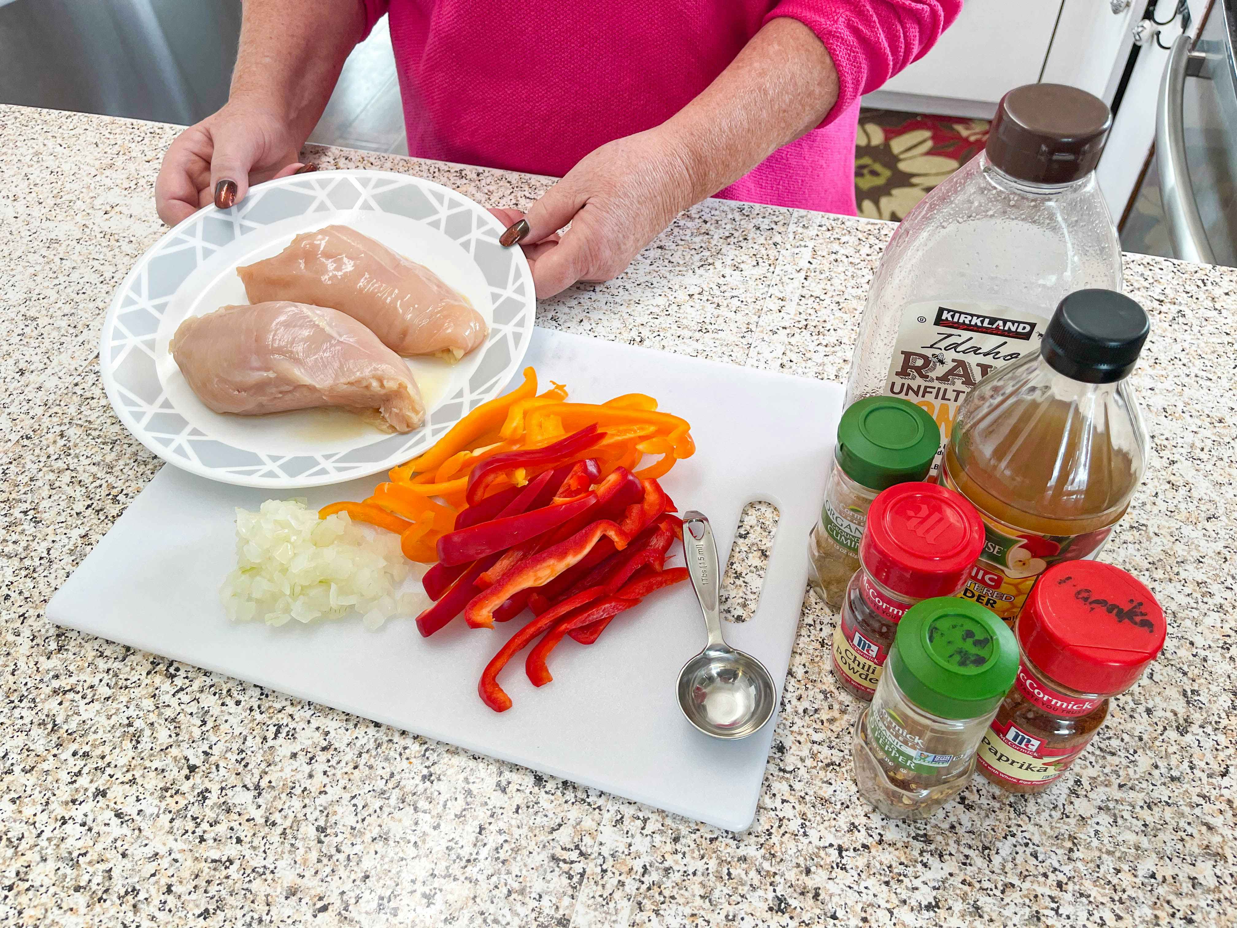 woman preparing ingredients