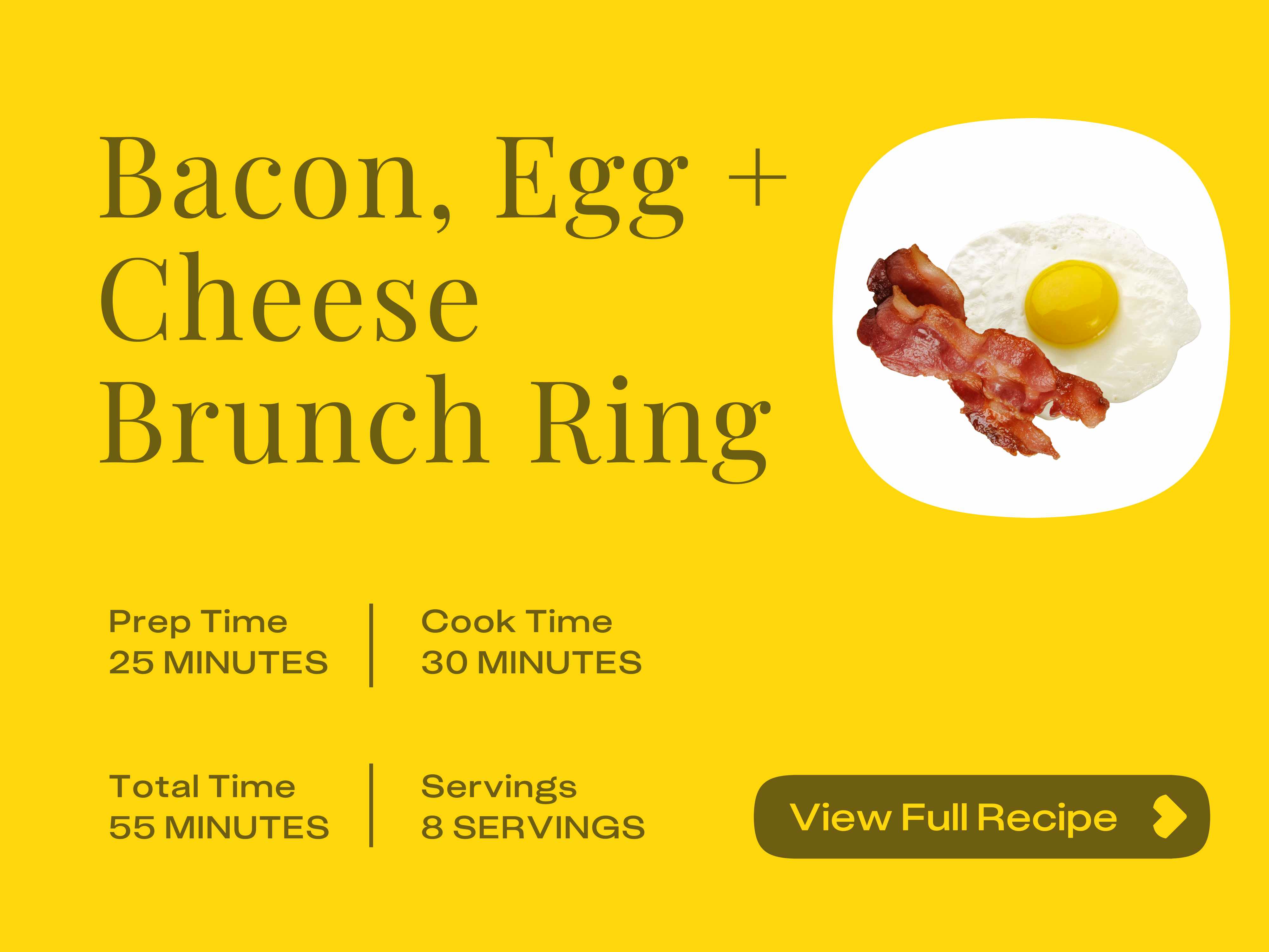 Recipe for Bacon Egg Cheese Brunch Ring
