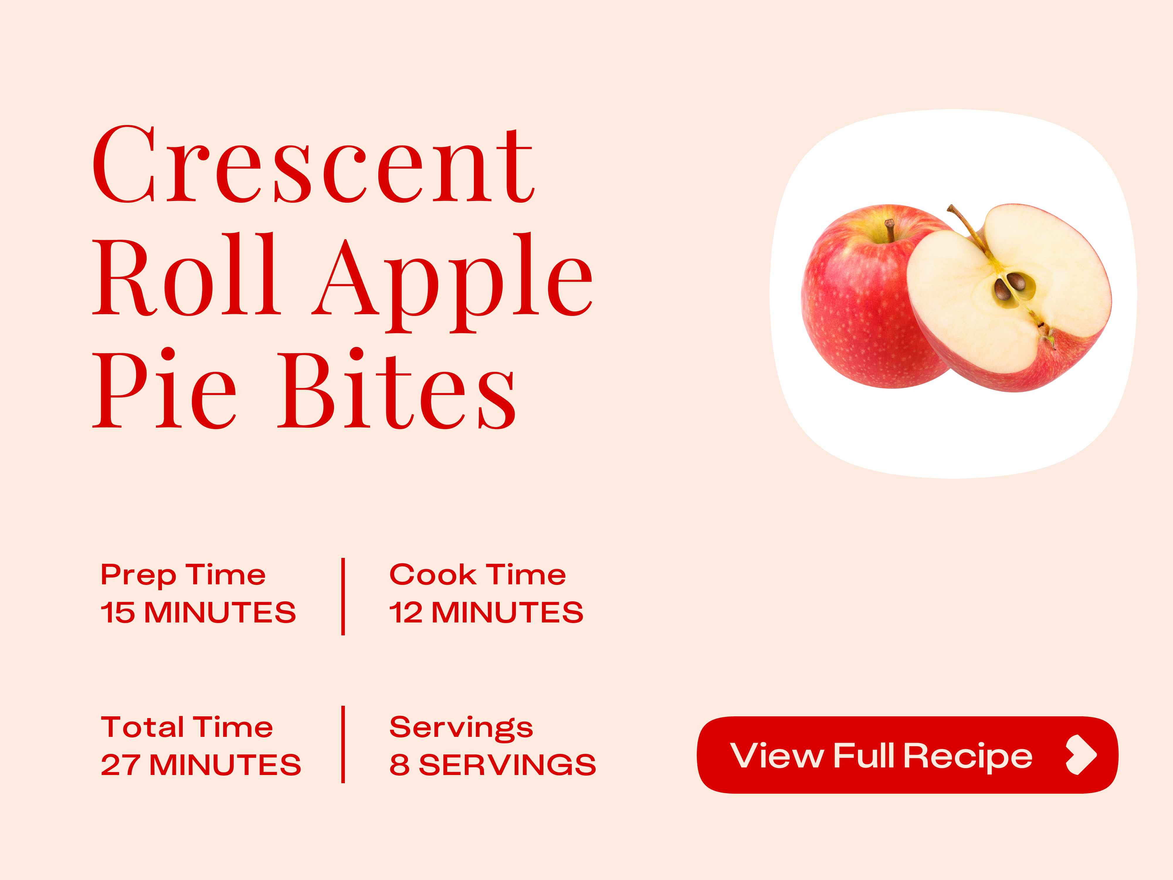 Recipe card for Apple pie bites