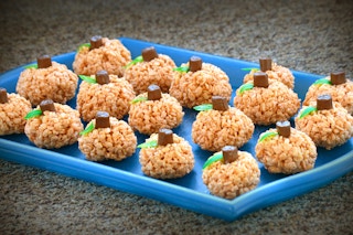 pumpkin-spiced rice krispies treats