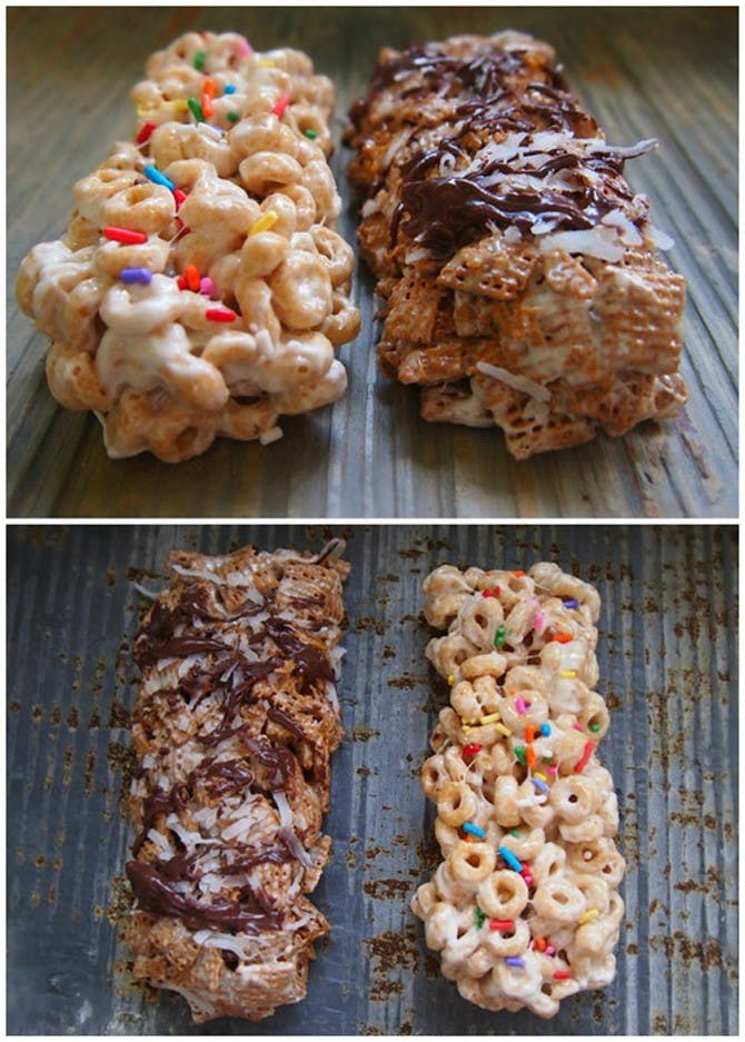 On the go breakfast cereal bars