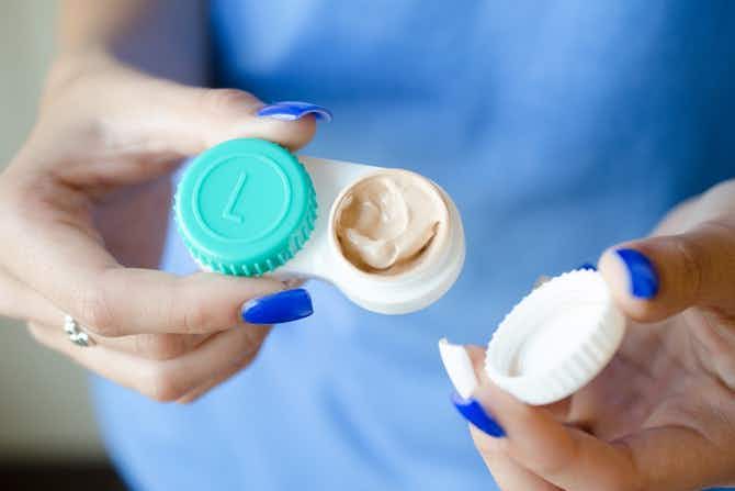 Store makeup and moisturizer in a contact lens case instead of bringing the whole bottle.