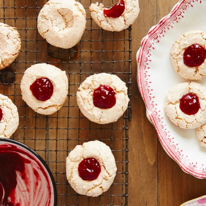 Raspberry Hazelnut Macaroons
