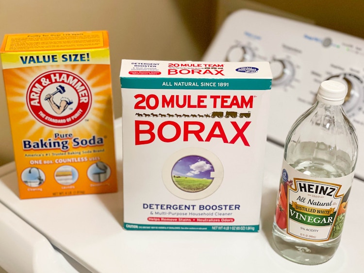 borax baking soda and vinegar on washing machine