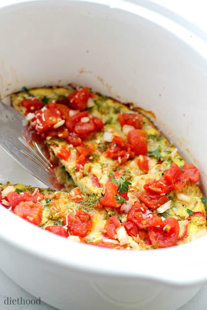 slow-cooker-veggie-omelette